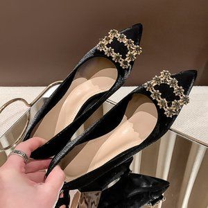 The new thick heel bride shoes girl